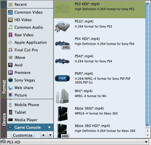 set output format